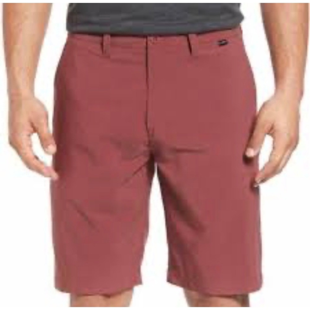 TravisMathew Beck Golf Shorts Men 40 Red Stretch Performance Golf Preppy Sport